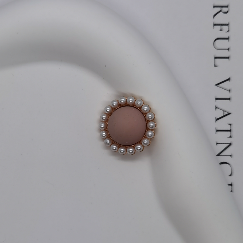 Original Design Pearl Base Pink Silicone Button