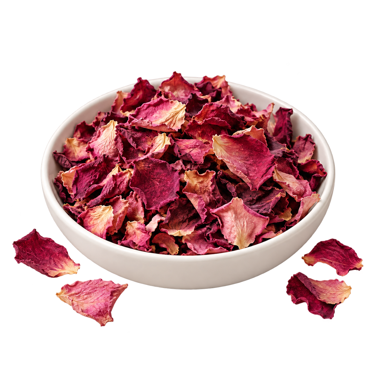 Illustrative view of dried rose petals